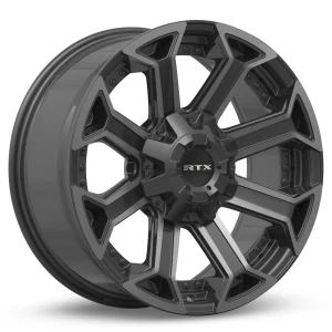 RTX Wheels – Peak – Black – 20″x9″ 18mm – Summer Wheels – 082951